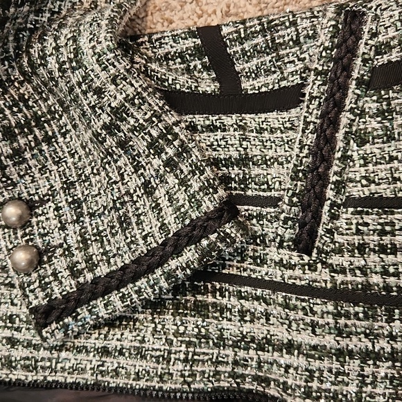 NWT $128 Express Womens Large Sparkle Long Sleeve Jacket with Zipper closure - Picture 12 of 16